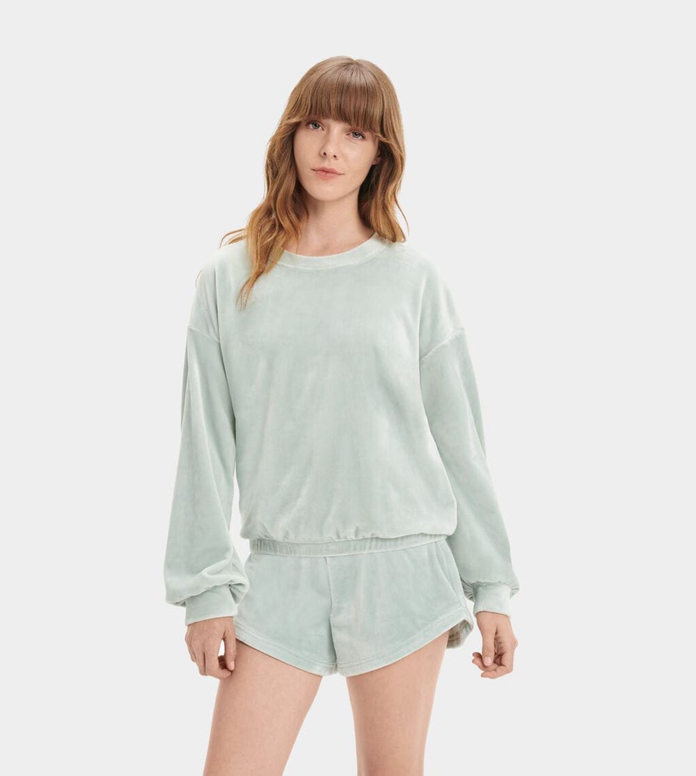 Ugg Pullover Womens - Ugg Shanara Crewneck Turquoise - 865NEZKWV